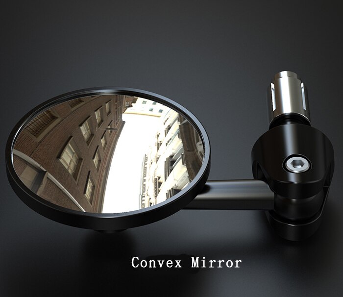 2 sztuk lusterka motocyklowe CNC aluminium widok z tyłu uchwyt bar kończyć się 7/8 "lusterka Moto lusterko wsteczne dla kawiarnia biegacz Honda Dio Yamaha: Convex Mirror