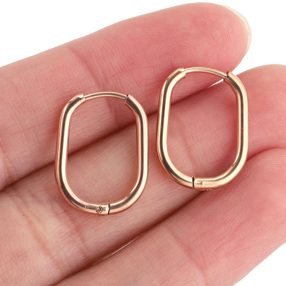 Pendientes de aro de acero inoxidable para mujer, joyería para Piercing, aro para prevenir alergias, joyería al por mayor, 6 uds.