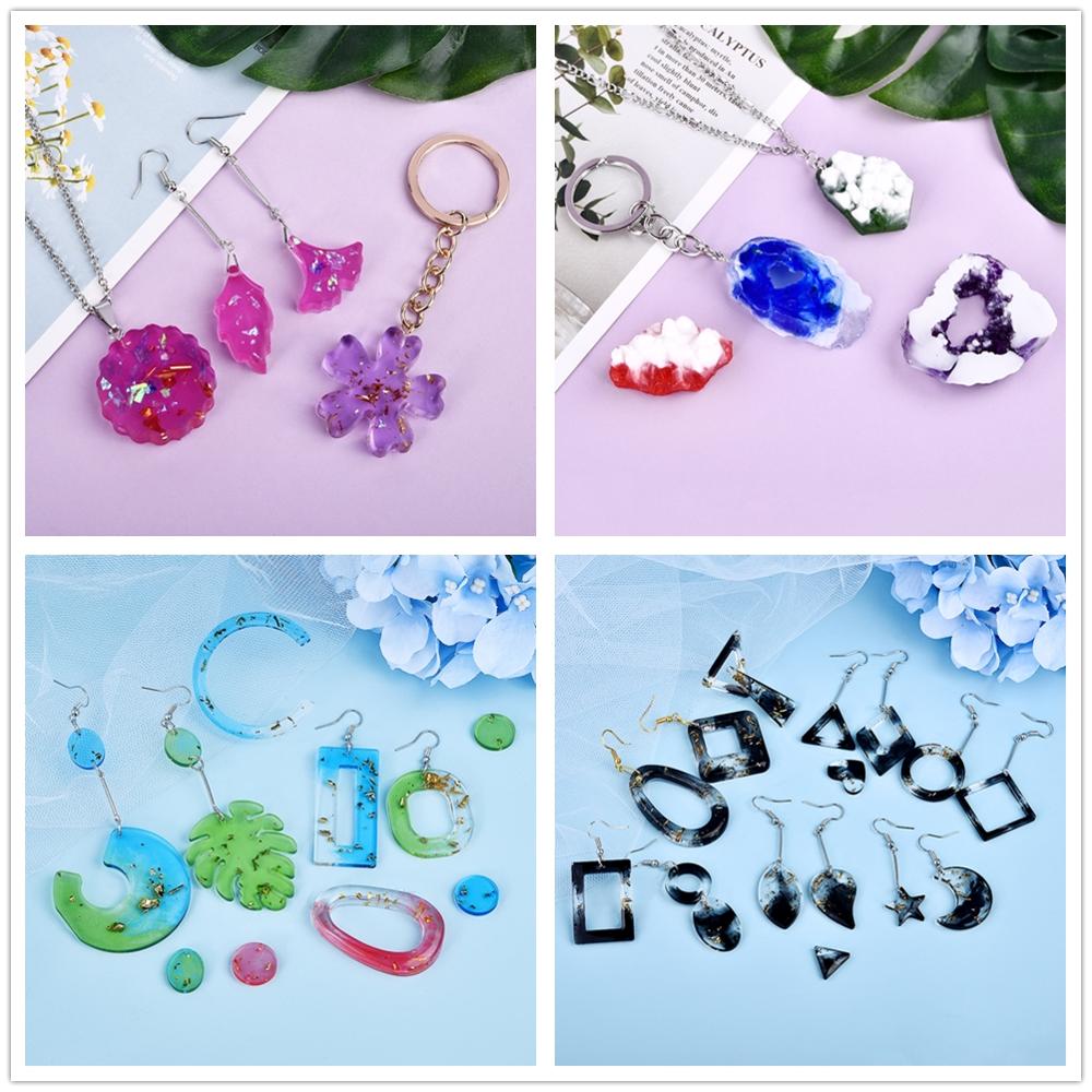 Resin Jewelry Silicone Molds Tools Set UV Epoxy Resin Moulds Jewelry Making DIY Pendant Heart Alphabet Shaped Molds Jewelry Kits