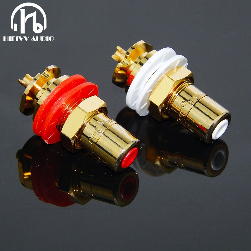 hifi cmc 816u Amplifier of gold-plated RCA socket connector for amp CD player RCA Jack plug rca cable connector