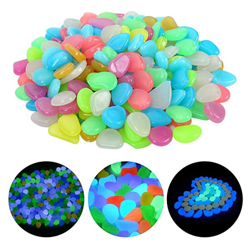 50 stuks kunstmatige fluorescerende stenen tuin aquarium lichtgevende stenen binnenplaats bestrating hars kiezel lichtgevende stenen: Default Title