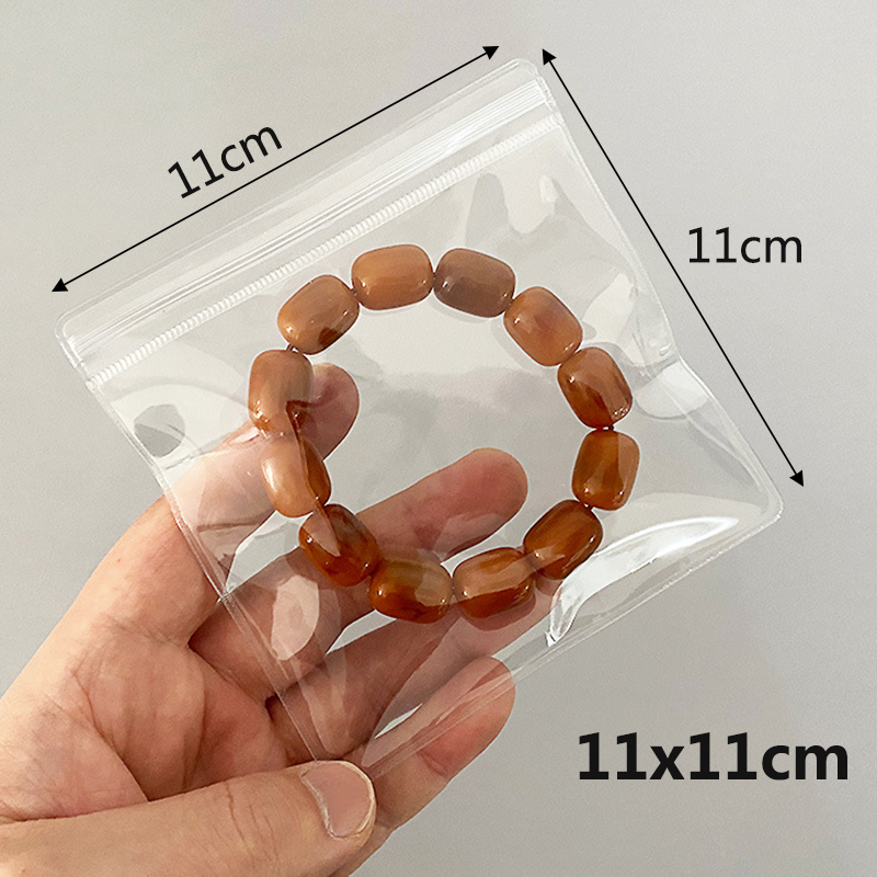 Sacchetti per gioielli in PVC trasparente da 20 pezzi sacchetti sacchetto di immagazzinaggio carino anti-ossidazione per orecchini collana braccialetto Schermo sacchetto di imballaggio: giallo