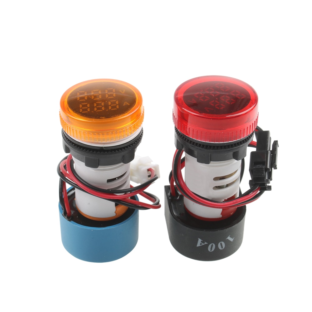 Mini Digitale Voltmeter 2 In1 22Mm AC50-500V 0-100A Amp & Voltmeter Amperemeter Voltage Meter Met Ct Huidige Transformator
