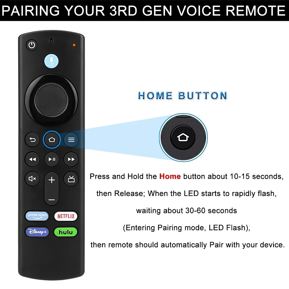 YA Smart TV Stick 4K MAX Lite Fire Cube Remote współpracuje z wymiennym pilotem głosowym Alexa do Fire Stick TV 3. generacji