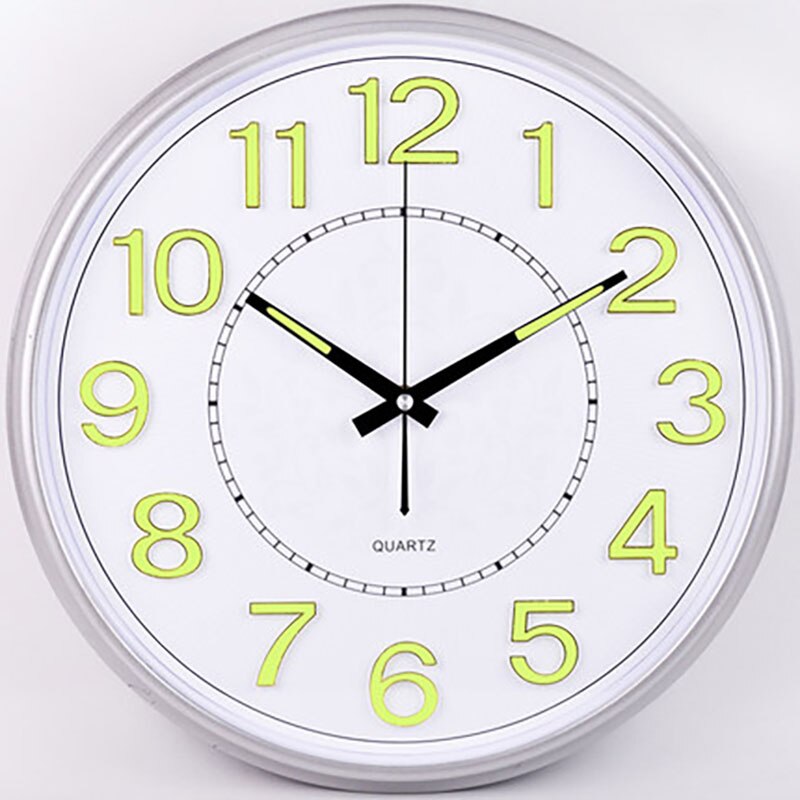Mute vægur moderne stort natlys ur quartz dekorative digitale wanduhr vægmaleri vægure: 38cm stil 14