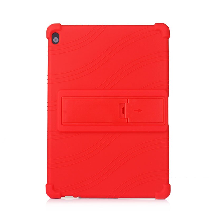 Voor Lenovo Tab M10 TB-X605F X505F Tab P10 TB-X705F TB-X705L 10.1 Inch Tablet Beschermhoes Soft Silicon Case + Film + Pen: red