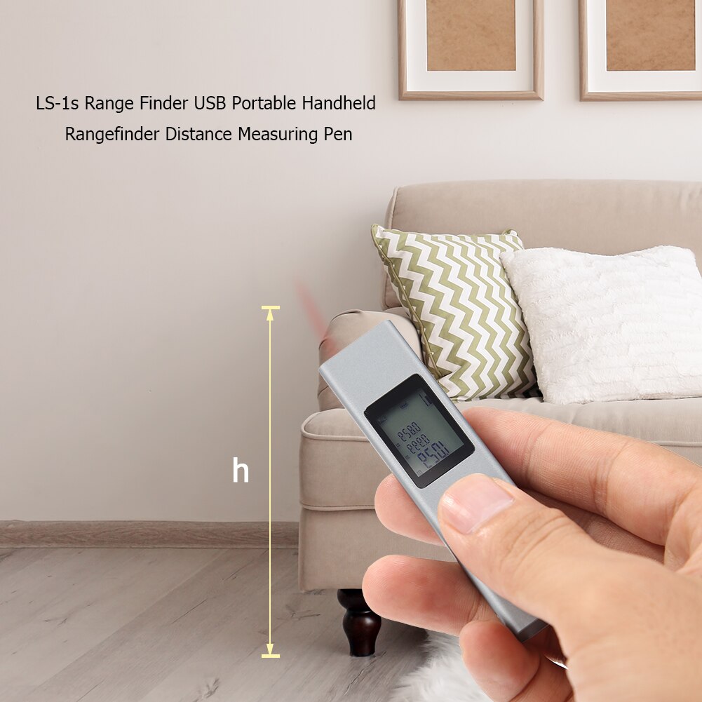 LS-1s Range Finder USB Portable Handheld Rangefinder Distance Measuring Pen