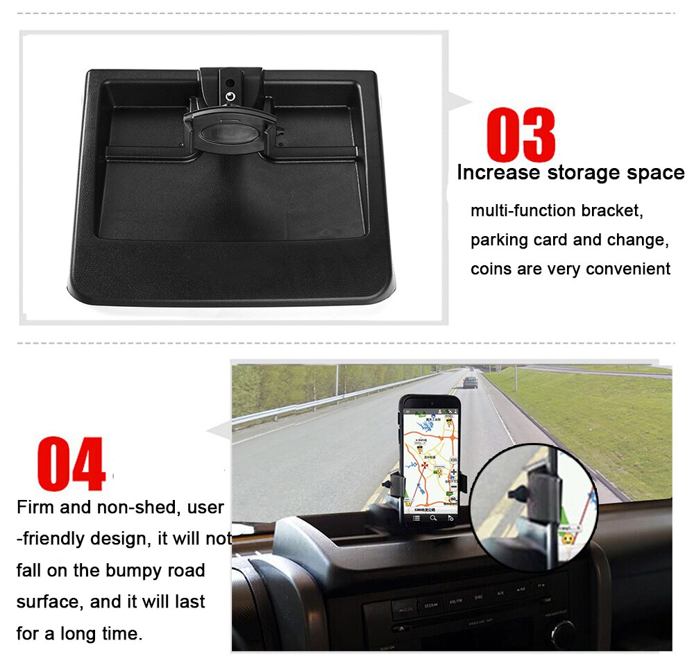 Dedicated Mobile Phone Holder Mount GPS Cell Phone Bracket For Jeep Wrangler Car Interior Accessories Black