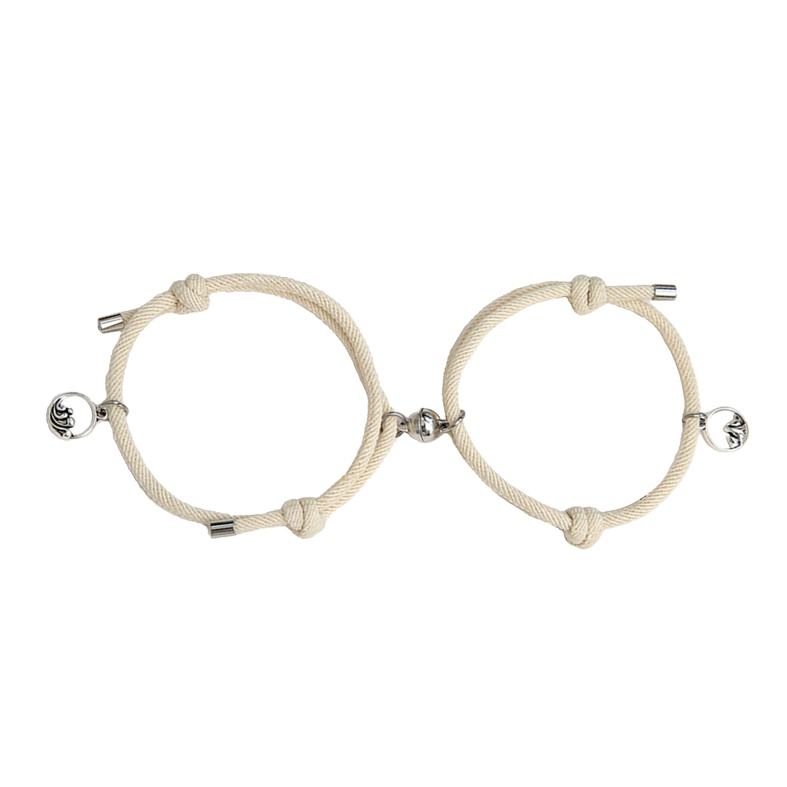 Ein Paar Liebhaber Passenden Armbinde Geflochtene Magnetische Abstand Armbinde für Frauen und Männer, Größe ist geeignet für sterben meisten menschen: 4