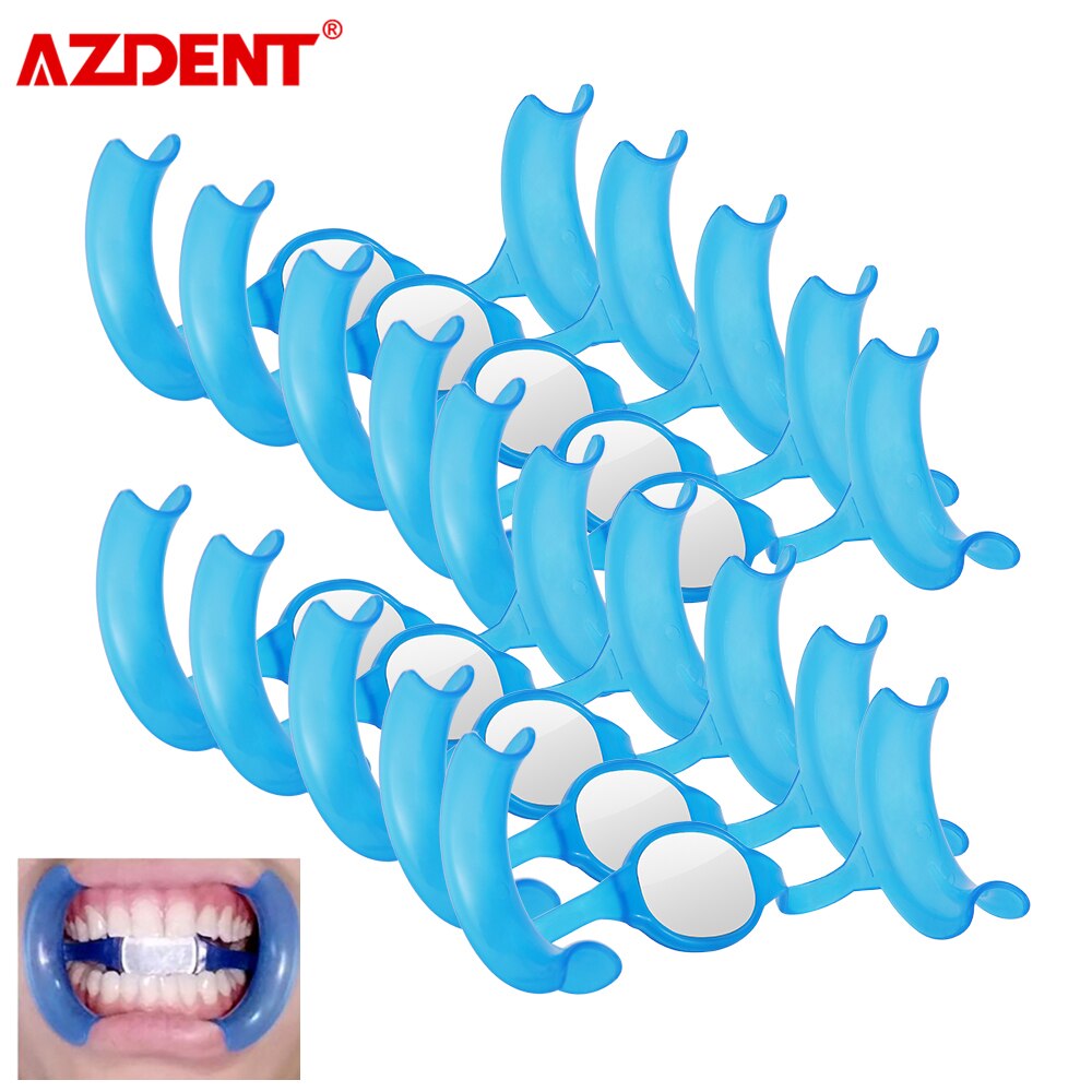10 Stks/set M Type Mond Opener Cheek Retractor Teeth Whitening Dental Gereedschap Dental Opener Met Spiegel