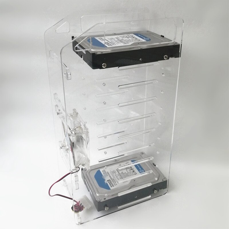 Estante de extensión de disco duro transparente DIY, 3,5 pulgadas, disco duro externo para ordenador de escritorio, HDD