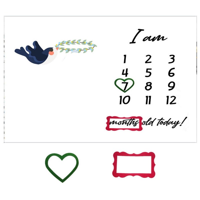Milestone-Utilería de fondo para fotografía infantil, mantas, telón de fondo, calendario, accesorios de fotos para niños y niñas: B-L