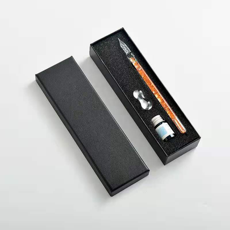 Quicksand Gradient Colour Glass Dip Pen 16 Style Student Stationery School Supplies Writing Printing Fountain Pen School: 10