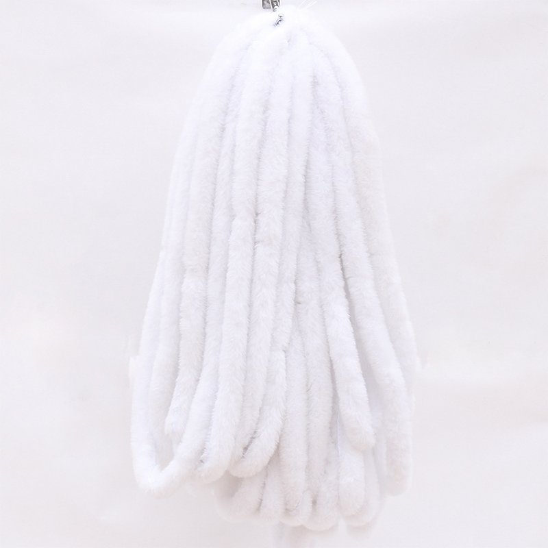 1M Kunstmatige Konijnenbont Lint Tapes Diy Kleding Naaien Pluizige Bekleding Trimmen Stof Naaien Kostuum Ambachten Rand: White
