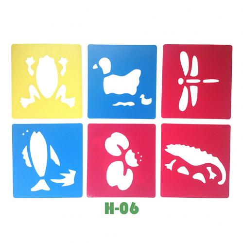 6 stk julemand snefnug engel tegning stencils børn diy tegning scrapbog skabelon børn pædagogisk legetøj til børn: H06