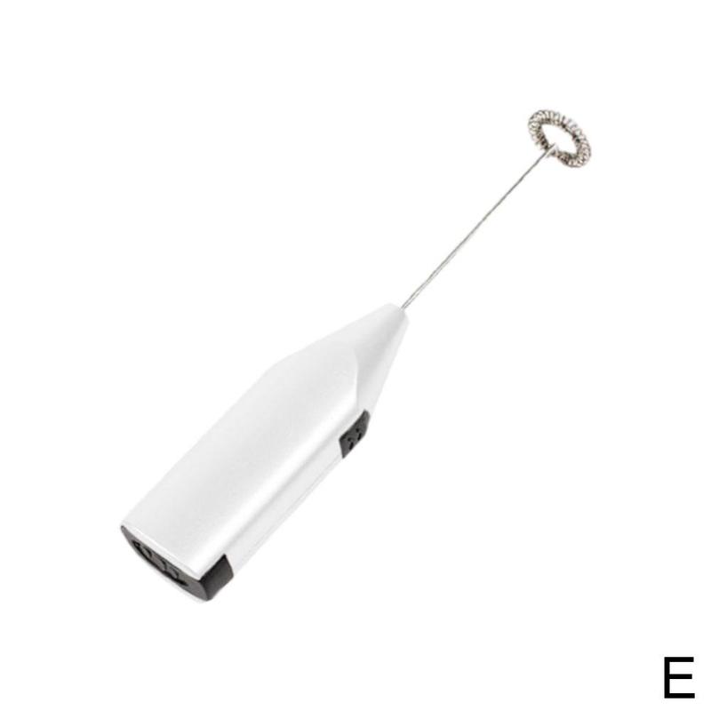 1pc Milk Drink Coffee Whisk Mixer Electric Egg Beater Tool Mini Handle Kitchen Practical Cooking Foamer Frother Stirrer V7H2: White
