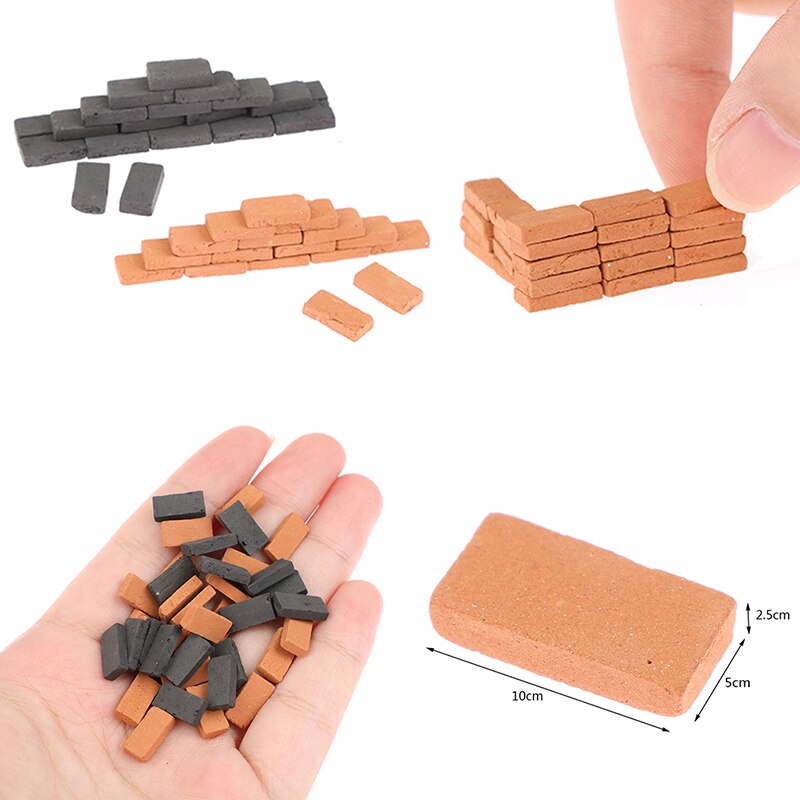 50PCS Sand Table Simulation Brick DIY Building Scenery Portable Miniature Durable Kids Decorative Toy Landscape Modelling