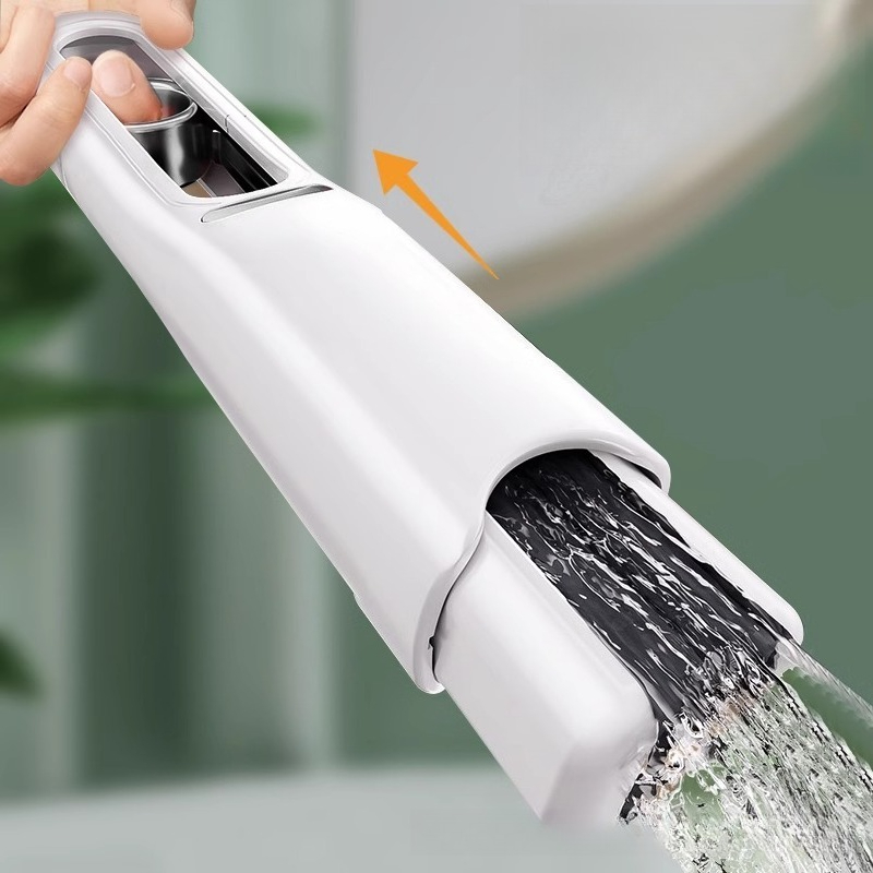 Draagbare zelfwringende sponsmop Handsfree multi-oppervlaktereiniger voor thuis/auto/ramen met vervangbare kop + handvat