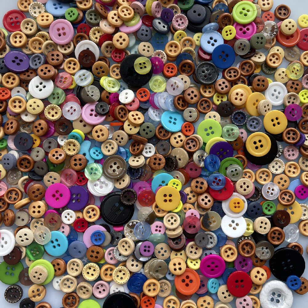 100 stuks/partij ronde hars mini kleine knopen in verschillende maten naaigereedschap decoratieve knopen scrapbooking kleding diy kledingaccessoires