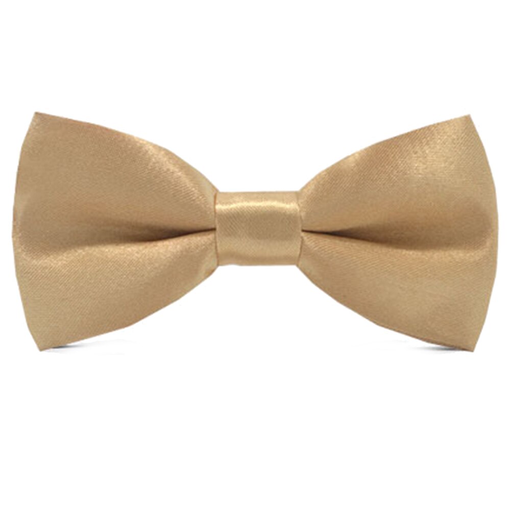 Baby kinderstropdas effen kleur verstelbare stropdas strik feest fotografie rekwisieten elastische kleurrijke vlinder satijnen feest accessoire: Champagne