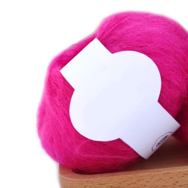 E8BD Mohair Yarn Soft Cashmere Tricoting Wool Yarn Fabrication transformation Artisanat: PINK BLUE