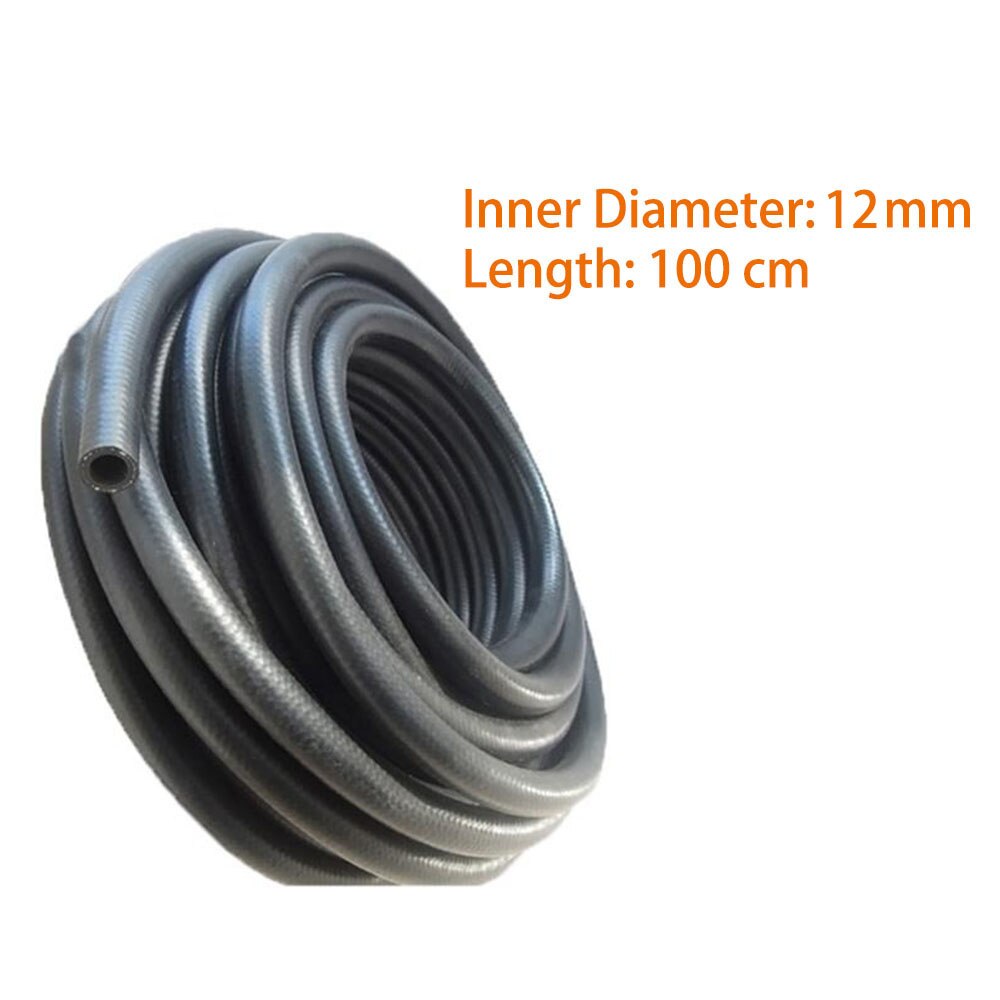 Bil olieslange brændstofrør 4mm/6mm/8mm/10mm/12mm/16mm/18mm olie brændstofslange line bil turbo oliekøler slange sort slange: 12mm 1 meter