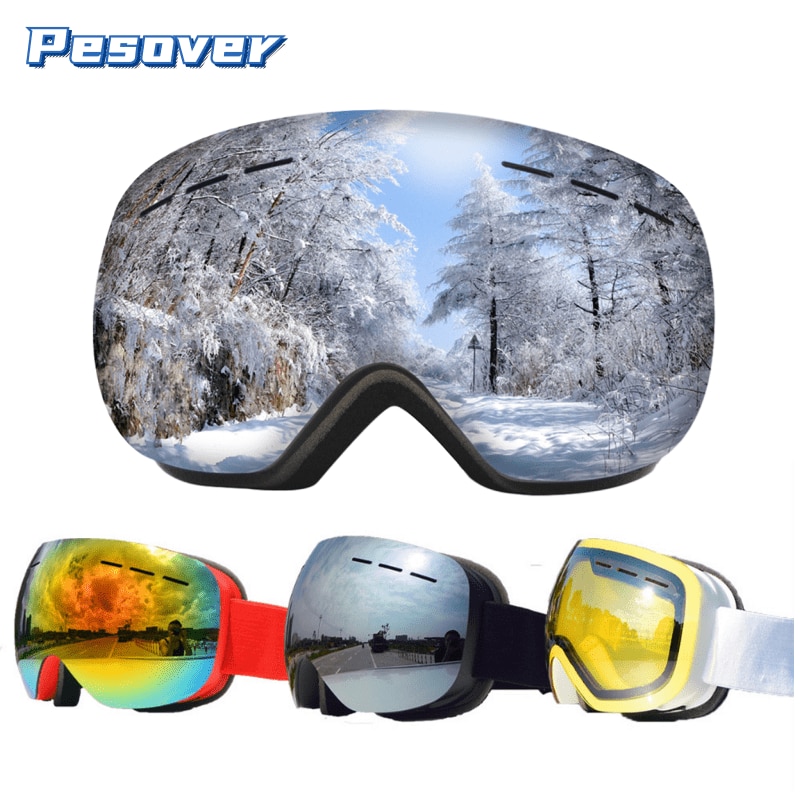 Ski Goggles Big Spherical Glasses Coca Myopia Double Anti-fog Ski Goggles UV400 Snowmobile Men And Women Goggles