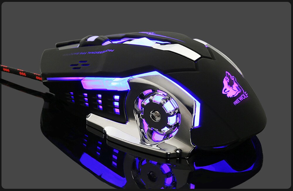 Gaming mouse 2.4G optical movement 5 adjustable DPI level, button wireless mouseled backlight mechanical sense#40