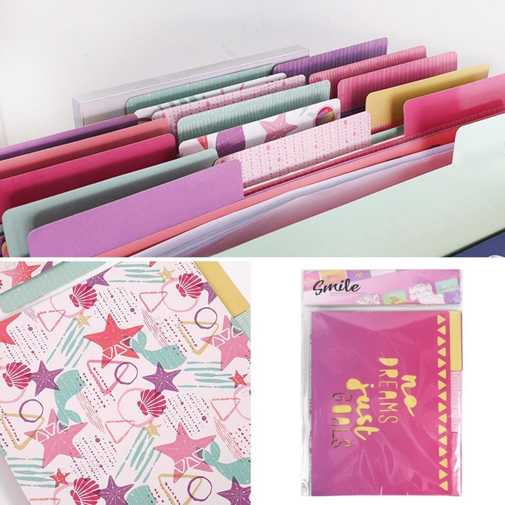 9 pièces A4 papier porte-fichiers séparateur Page Index papier papier protecteur papier dossier protéger Document sac organisateur