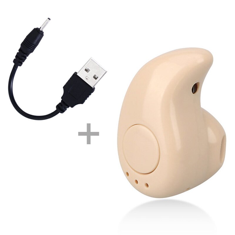 Mini S530 Wireless Bluetooth Earphone in ear Sports Headset Earphones Earpiece with Mic for iPhone 11 Pro Max XR All smartphones: Gold