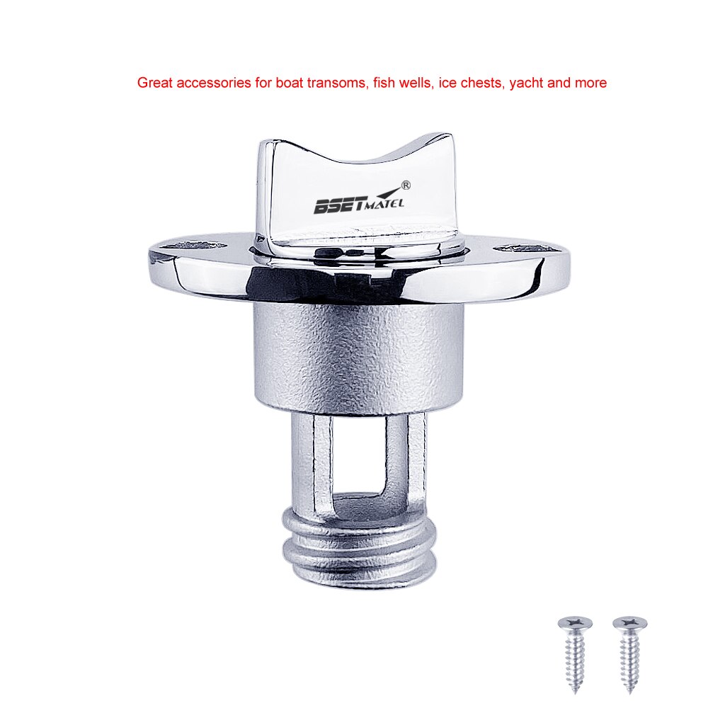 Universal 25mm 1'' Stainless Steel 316 Boat Garboard Transom Hull Drain Plug Socket Bung Hole Drainage Kayak Canoe Accessories