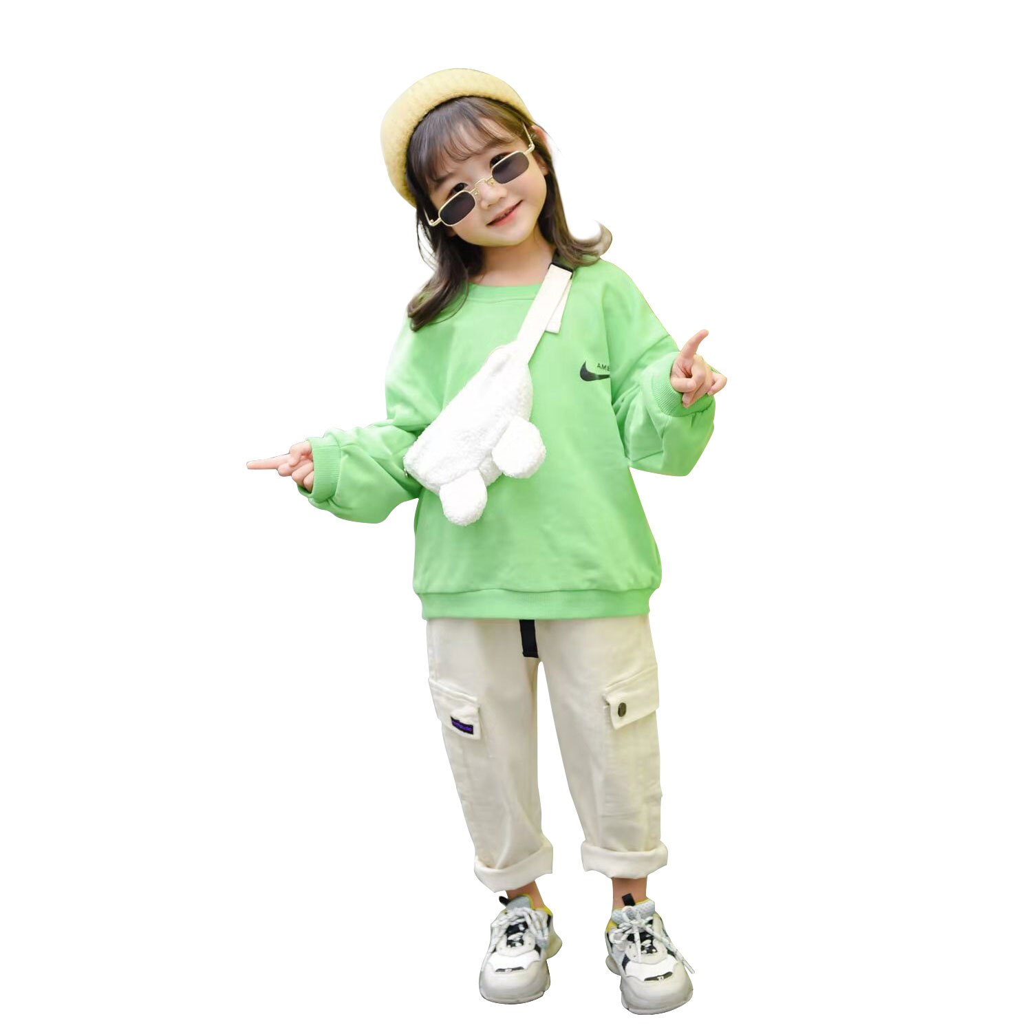 Børns lille taljetaske plys brysttaske til drenge og piger enkel skuldertaske taljepakker snydetasker