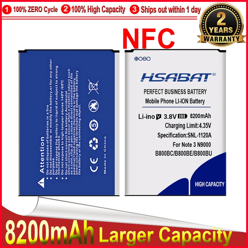 Hsabat 8200 Mah Batterij Voor Samsung Galaxy Note 3 Nfc N9005 N900 N9002 N9008 N9009 N9006 N9000