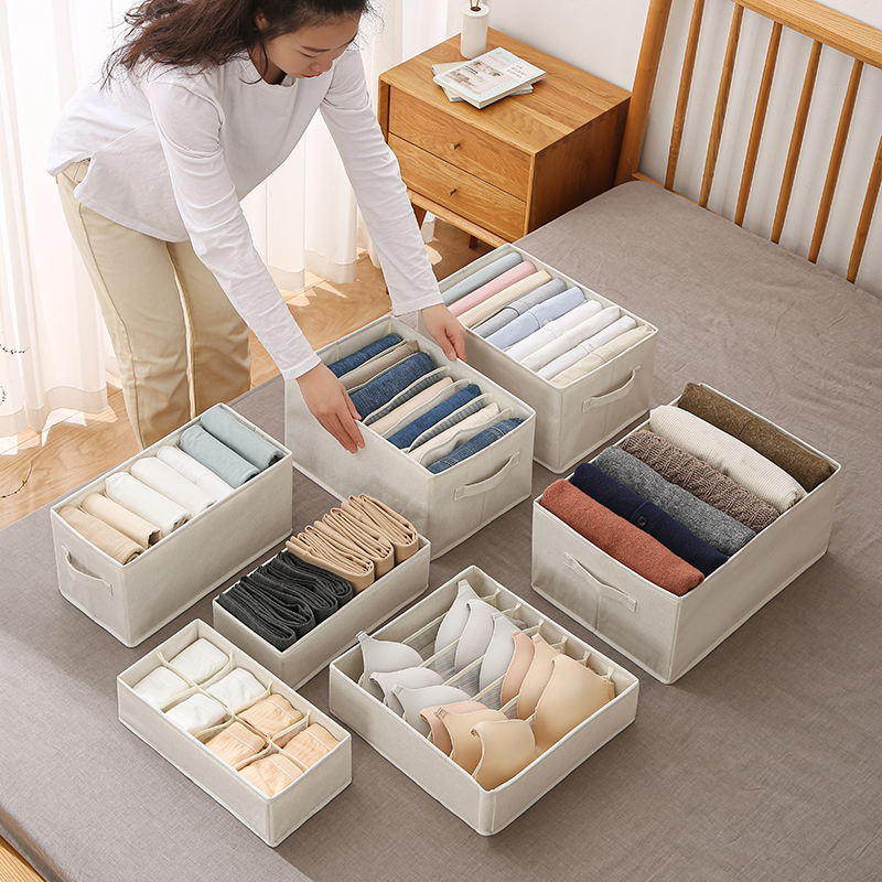 Faltbare Jeans Pullover Lagerung Closet Organizer Kleidung Boxen Studentenwohnheim Kleiderschrank T-shirt Hosen Kleidung Trennung Box