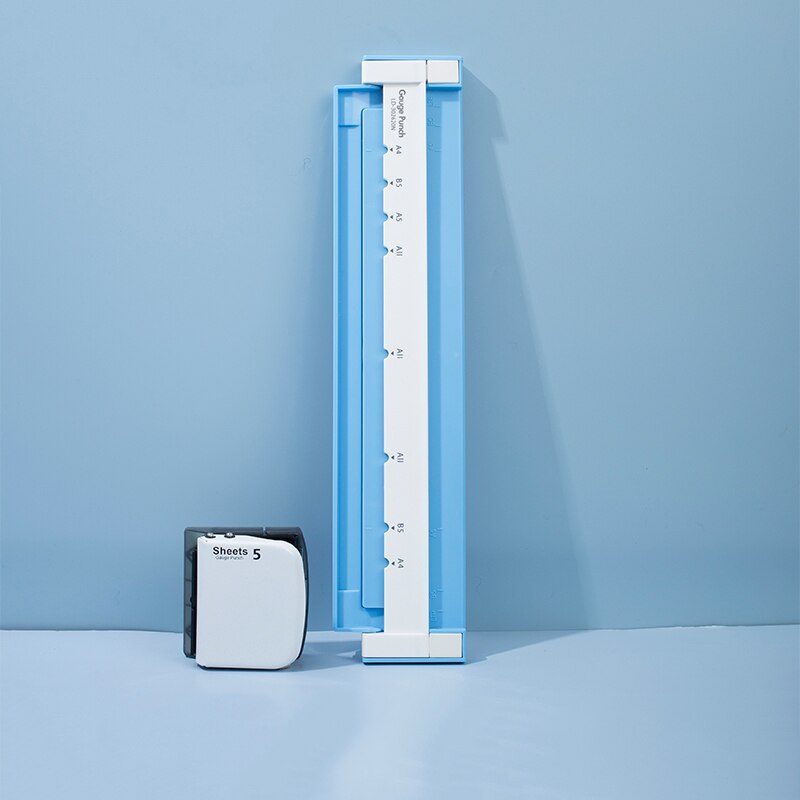 Multifunctional A4 Paper 30-hole Multi-hole Punch B5 26-hole A5 20-hole Binding Clip Daolin Loose-leaf Punch Diy Manual Punch: A  blue