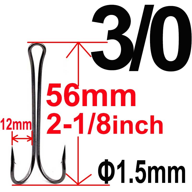 20 stücke mit Kasten Lange Schaft Doppel Haken Kraut Angeln haken Fliegen Binden Duple Haken für Jig Bass Fisch angeln angelgerät Für Weiche Locken: 3l0