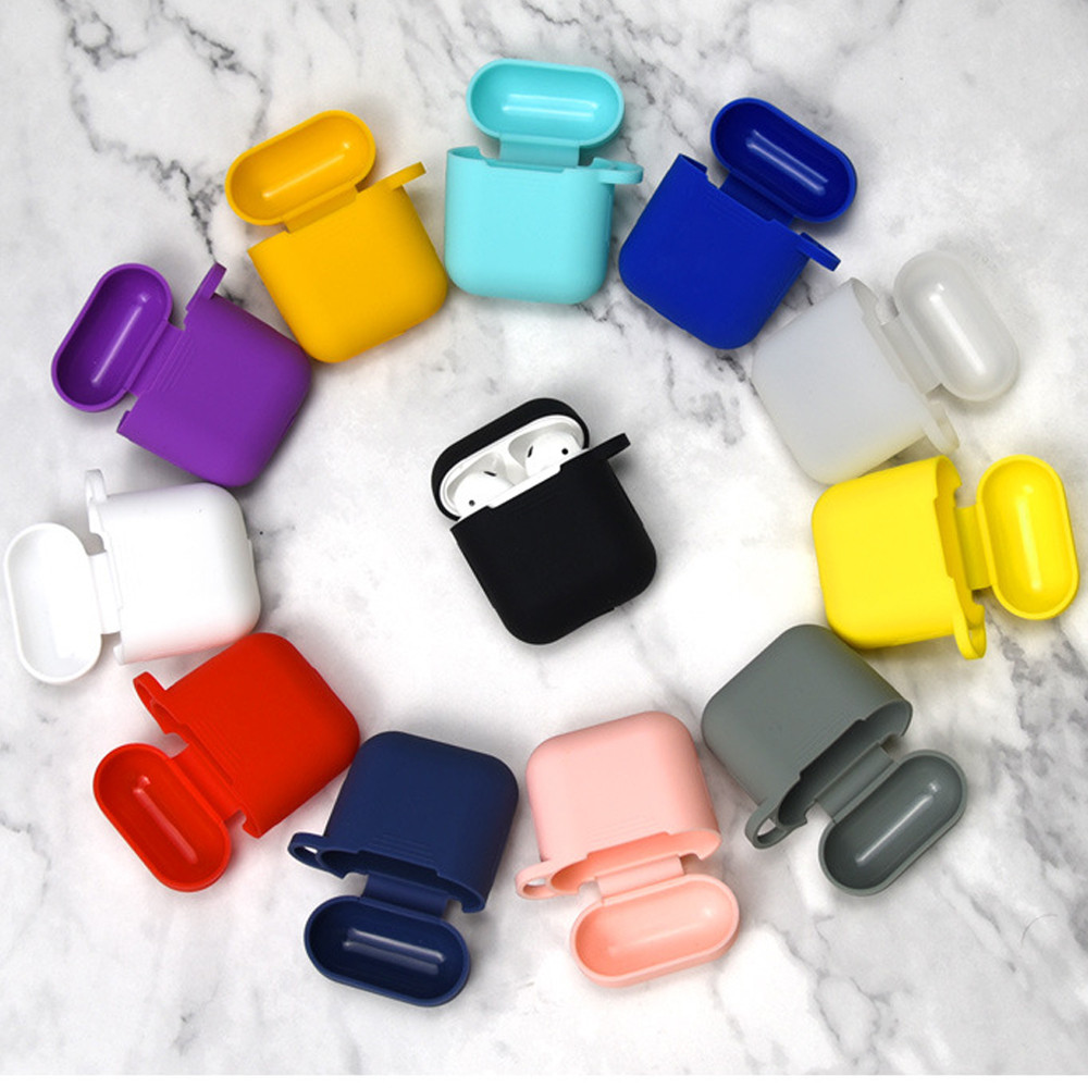 Mini Weichen Silikon Fall Für Apple Airpods Stoßfest Abdeckung Für Apple AirPods Kopfhörer Cases Ultra Dünne Luft Schoten Protector Fall J