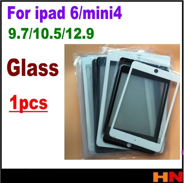 1Pcs LCD Screen Front Outer Glas Objektiv für Tablet PC für iPad 6 Air 2 mini 4 9,7 10,5 12,9 zoll Reparatur Platte schwarz weiß