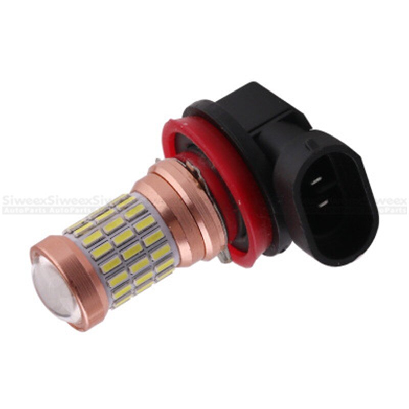 2 stk bilpærer 60 smd 4014 h4 h7 h8 h11 9005 9006 hvide led 12v dc bremselygte baktågelys bruger mindre energi