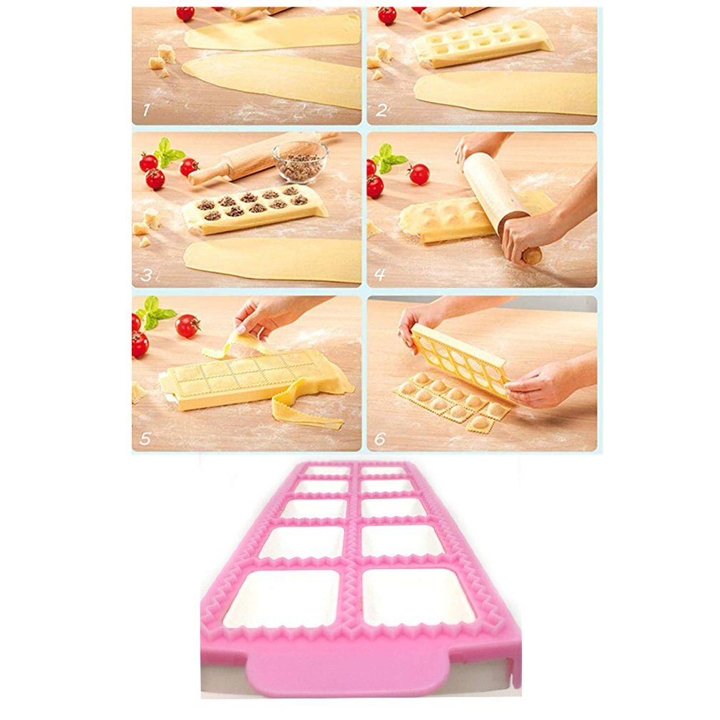Raviolis en plastique 10 trous/Pierogi/boulette fabricant emballage Empanada presse moule pâte Cutter tarte Ravioli boulette moule
