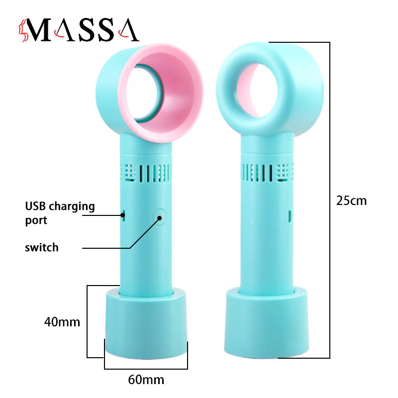Ventilador de cílios sem lâmina portátil pequeno criativo mini portátil carregamento USB
