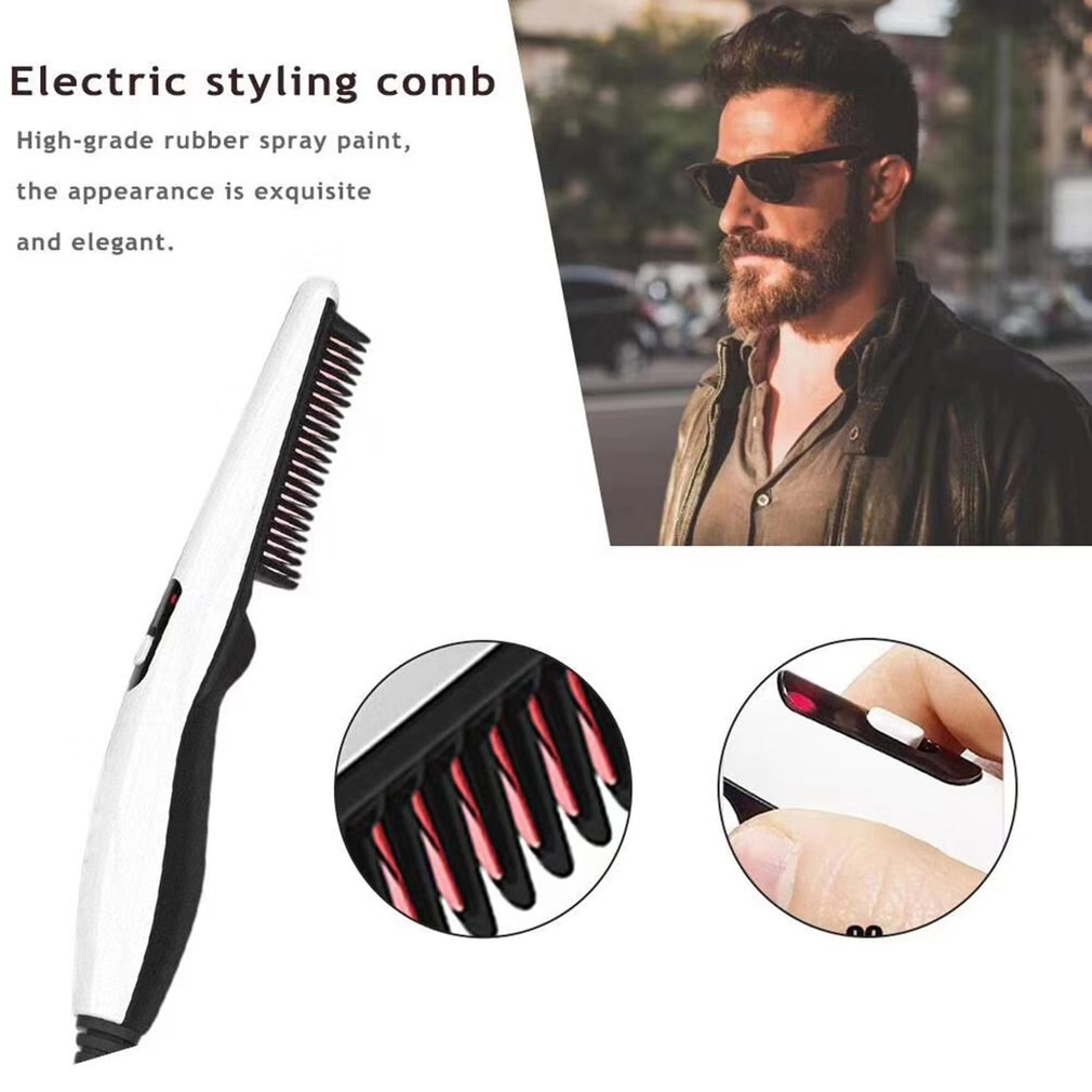 Styler V2 Männer Elektrische Curler Bart Ecke Bart Kamm Multifunktionale Gerade Haar Kamm Professionelle