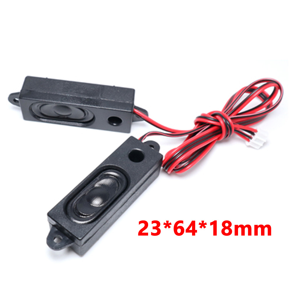 1 stk. 16*35*6mm/18*53*9mm/23*64*18mm lcd-skjerm/tv-høyttalerkontakt horn 2w 8r 1853 1635 2364 høyttalertykkelse 18mm: Hvit