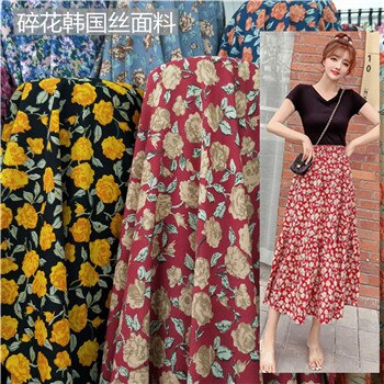 Mode Bedrukte Stof Diy Jurk Sjaal Satijn Stof Italiaanse Kleding Polyester Stof Materiaal Doek