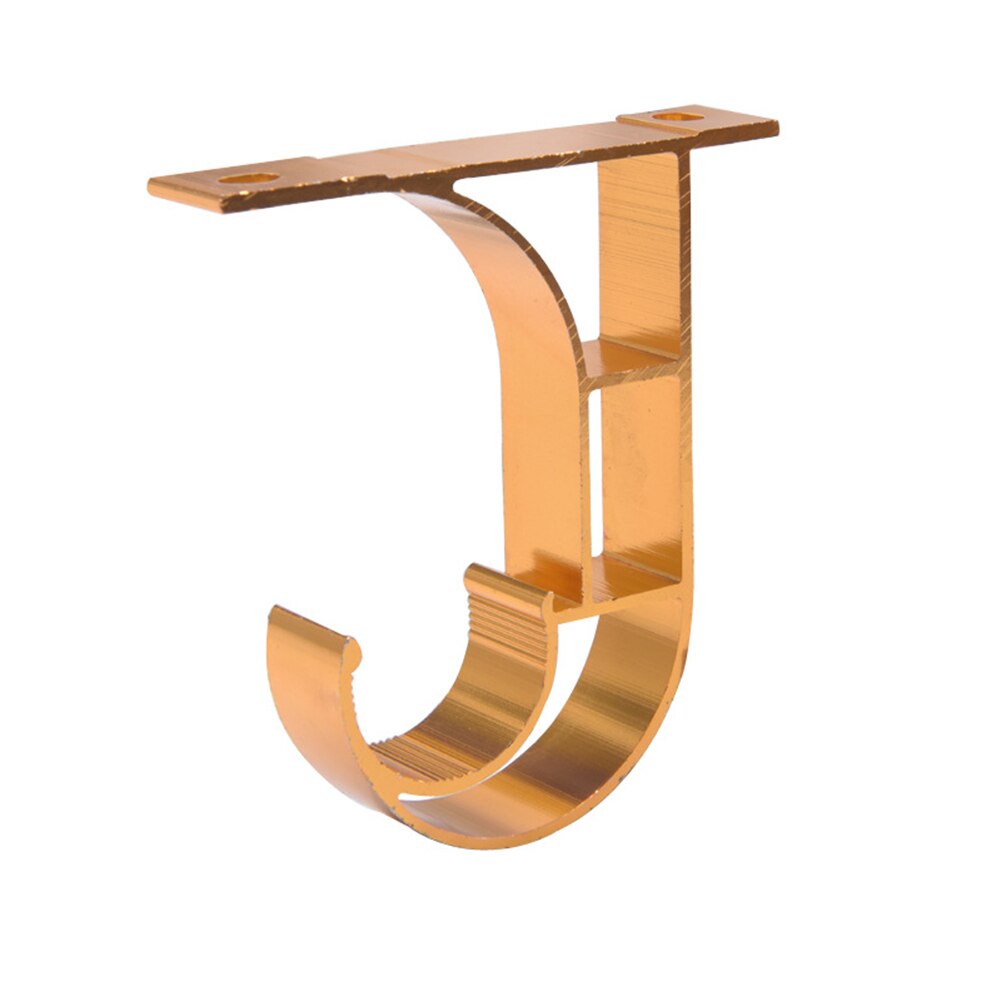 6 pièces pratique plafond tringle à rideau Installation crochet cintre Support de rangement Support accessoires: Golden