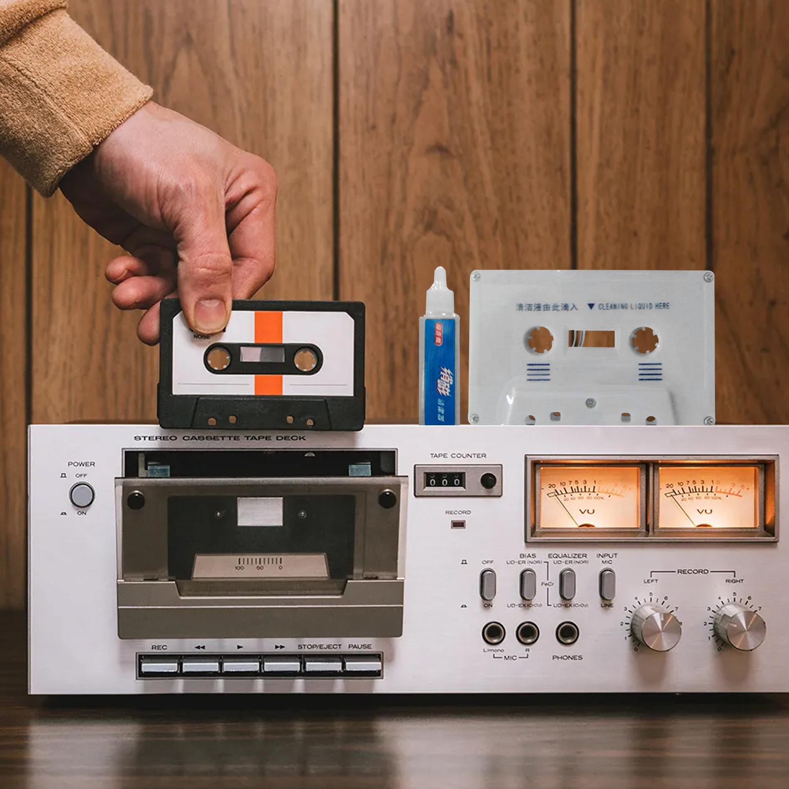 Cassette Tape For Head Cleaner Home Tape Player Cleaning Products Demagnetizer Kits Audio Player Deck Recorder Cleaner Fluids