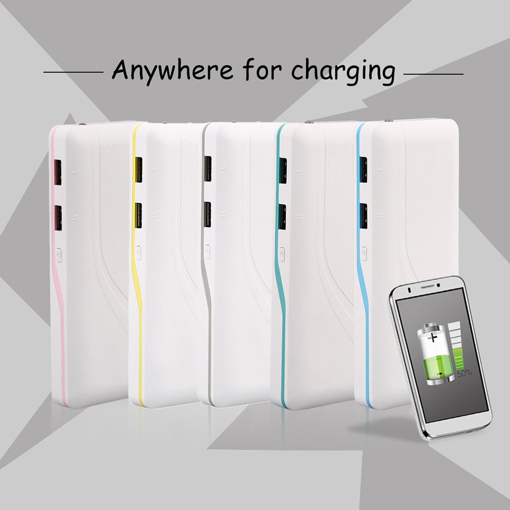 Portable Size Outdoor Travel External Power Bank Power Supply For Mobile Phones 50000mAh Dual USB Charger For Iphone