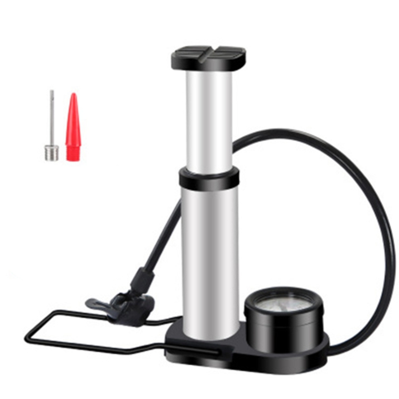 Bike Ergonomic Pump With Gauge &amp; Smart Valve Head Bike Tire Pump Glue Less Puncture Kit For Mountain Bike