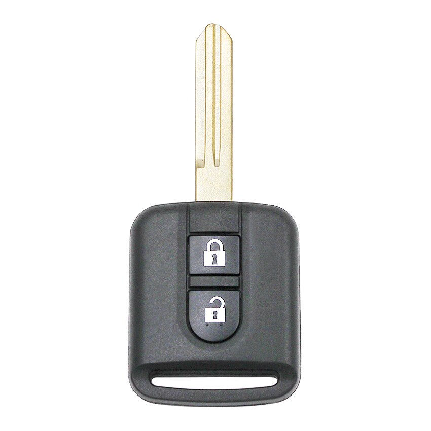 10 unids/lote 2 botones funda inteligente para llave de coche sin cortar para Nissan x-trail Micra K12 Qashqai Navara Almera Cargo Primera
