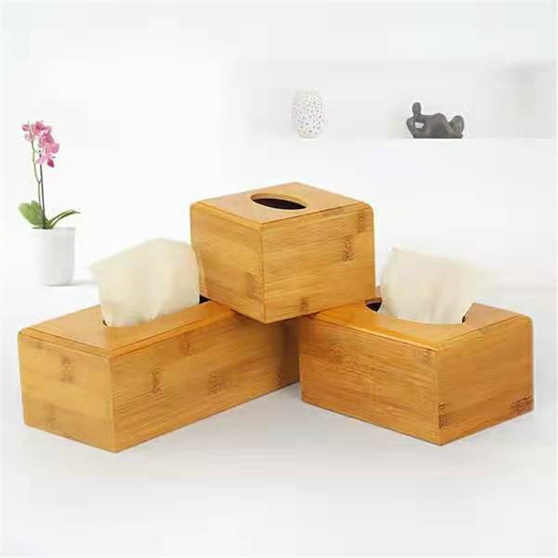 Caja de pañuelos de carbón de bambú Vintage tipo asiento soporte de papel de almacenamiento de rollo recipiente para papel seda organizador de servilletas faciales de baño